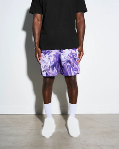 Shorts d'entraînement en maille à imprimé abstrait pour hommes, décontractés, avec cordon de serrage, légers, pour la gym, vêtements de sport, fabrication OEM - Product Image 3