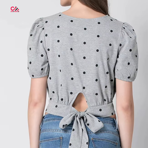 Camisetas Cortas para Mujer, Diseño Estampado, Alta Calidad, 100% Algodón Transpirable, Servicio OEM, Ropa Urbana - Product Image 3