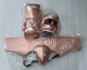 Guantes de Boxeo Profesionales de Cuero Vacuno con Cordones, Barra Nasal, Protector Facial Completo, Protector Inguinal, Personalizables para Sanda - Product Image 4