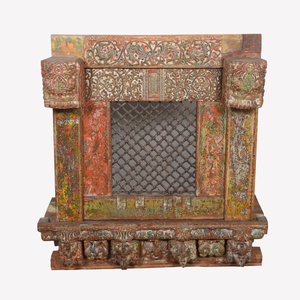 Haswani Handicrafts Wooden Painted Iron Jali <b>Window</b> Handcrafted Decorative <b>Window</b> <b>Panel</b> - Product Image 1