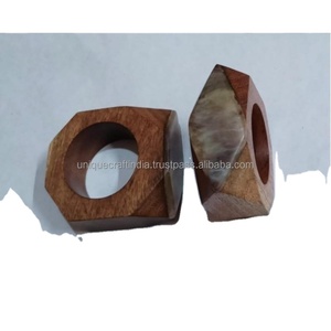 Anillos de Servilleta de Madera Elegantes de Alta Calidad, Diseño Único para Decoración del Hogar y Artículos para Fiestas, Venta al Por Mayor - Product Image 2
