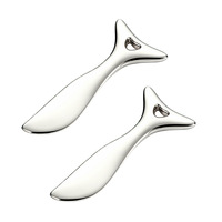Cuillère à crème en métal en gros, spatule pour masque facial en alliage de zinc plaqué, outil de massage manuel Gua Sha, logo personnalisé, marque privée, OEM