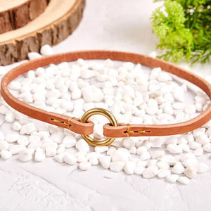 Handmade premium Leather <b>Braided</b> Dogs pet Collars designed with <b>braided</b> leather for elegance and lasting durability in low price - Product Image 2