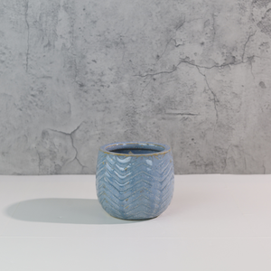 Maceta de Cerámica Esmaltada Rústica Roja y Gris, Diseño Wabi-Sabi, Ecológica, con Orificio de Drenaje para Plantas de Interior, Uso en Escritorio - Product Image 3