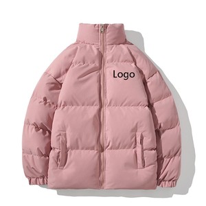 <b>Men's</b> Puffer <b>Jacket</b> Stand Collar Zipper Closure Windproof Casual Thick Polyester Filling Winter Wear Regular Fit - Product Image 5