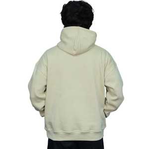 Custom <b>Printed</b> Spandex Cotton Men's Hoodies Woven Vintage Washed <b>Neutral</b> Full Zip Men's Oversized Hooded Pullover - Product Image 3