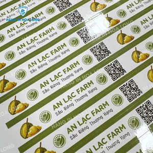 Étiquette en papier artistique avec logo de marque personnalisé de qualité supérieure, laminage brillant, autocollant OEM ODM, fabrication directe en usine au Vietnam - Product Image 4