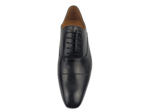 Zapatos Oxford de Vestir para Hombre, Negros, de Piel Vacuna, con Punta en Pico, Estilo Slip-On, para Oficina y Carrera Profesional, Color Sólido, Suela de Cuero Antideslizante con Amortiguación de Aire - Product Image 5