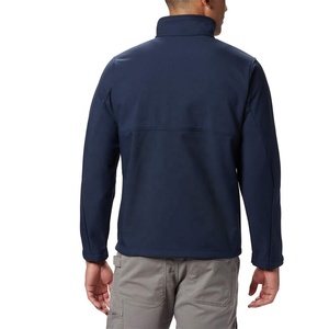 <b>Men's</b> Winter Softshell Hooded <b>Jacket</b> with Zipper & UV Protection Enhanced Durability for Outdoor Sports Front Logo Position - Product Image 3