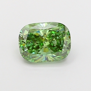 Pierre précieuse en émeraude taille coussin de 1,05 à 1,10 carats, vert vif fantaisie, VVS2, pour bijoux personnalisés - Product Image 1