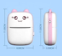 FYX Top Vente C9 Mignon Chat Mini Étiquette Imprimante Thermique Portable Imprimante Sans Fil 200DPI Android IOS Avec Rouleau De Papier 57x25mm