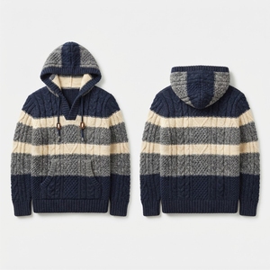 Sweat à capuche d'hiver pour homme en coton jersey tricoté haute densité, écologique, imperméable, avec impression numérique personnalisée en usine et délavage à l'acide - Product Image 5