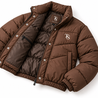 Veste matelassée unisexe Track Stuff TS-0019 en toile écologique respirante, coupe-vent et antibactérienne, 300g, modèle Stand