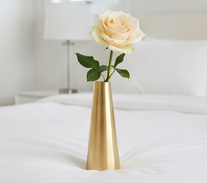 Designer Metal Gold Modern Table Vase Elegant Luxury Home Interior Living Room Bedroom Office <b>Centrepiece</b> - Product Image 3