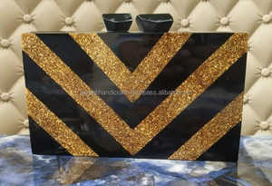 Resin Clutch Pearls square Bridal Designer <b>Gift</b> for Her Luxury Indian Wedding <b>Nikkah</b> Clutch Bag - Product Image 2