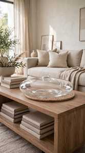 Modern Clear Round <b>Glass</b> Tabletop <b>Vase</b> Natural Wedding and Holiday Decor - Product Image 3