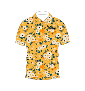 เสื้อโปโลพิมพ์ลายดอกเดซี่สีเหลืองสำหรับผู้ชายแขนสั้นลำลองฤดูร้อนเสื้อโปโลกอล์ฟน้ำหนักเบาเสื้อแฟชั่นคอปก - Product Image 5
