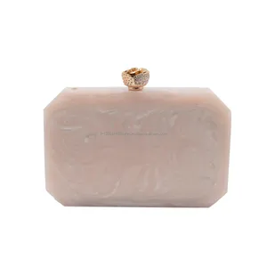 กระเป๋าคลัทช์มีกรอบเรซินสำหรับเจ้าสาวตอนเย็นงานแฮนด์เมดสไตล์อินเดียชุดฮัมรันส่งออก He-02 - Product Image 3