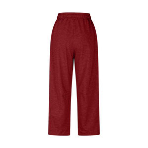 <b>Women's</b> <b>Red</b> Hooded Zip-Up <b>Sweatshirt</b> And Joggers Set Solid Color Full Sleeve Pocket Elastic Waist Casual Wear Autumn Style - Product Image 6