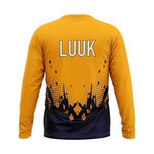 Camiseta de Manga Larga con Cuello Redondo, Estampado Geométrico, Secado Rápido, Top Deportivo para Hombre, Todas las Temporadas, Ropa Deportiva de Compresión - Product Image 5