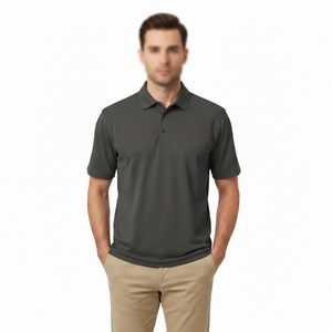 Camisa Polo de Golf para Hombre con Cuello de Botones, Corte Holgado, Color Sólido, Secado Rápido y Diseño de Logotipo Personalizado OEM - Product Image 5