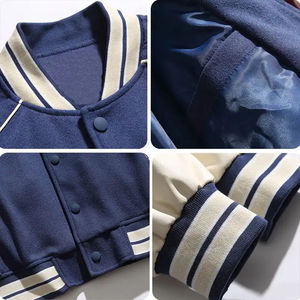 Nouvelle veste universitaire en cuir véritable, entièrement noire, coupe-vent, imperméable, pour homme, idéale pour l'hiver et les occasions formelles en extérieur. - Product Image 6