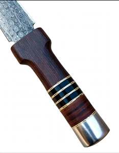 มีดอเนกประสงค์เหล็กดามัสกัสทำมือพร้อมด้ามไม้และเรซิ่น - Product Image 2