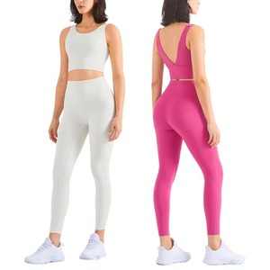Conjuntos Deportivos de 2 Piezas para Mujer, Diseño a Rayas, Transpirables, Cintura Alta, Levanta Glúteos, para Gimnasio, Fitness, Yoga - Product Image 1