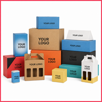 Cajas de Embalaje para Bebidas Ecológicas, Reciclables y Reutilizables, Paquete de 6, con Grabado en Cuatro Colores para Cerveza, Refrescos, Té y Jugos, Venta al Por Mayor