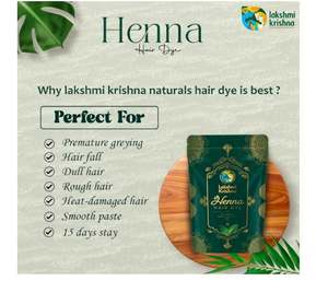 Tinte Natural para el Cabello Lakshmi Krishna Naturals, Sin Amoníaco, Para Todo Tipo de Cabello, Color Intenso, Duradero y Brillante - Product Image 3