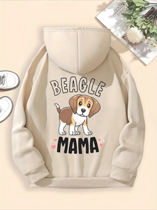 Women Hoodies Chubby Beagle Mother 2026 Autumn and <b>Winter</b> Simple Design Women's Hoodie <b>Top</b> Long Sleeved Casual - Product Image 5