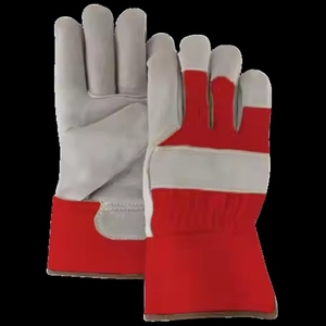 Guantes de Seguridad de Piel de Vacuno de Primera Calidad, Palma de Cuero Dividido, Dorso de Algodón Resistente, Uso Industrial, Certificación CE - Product Image 2