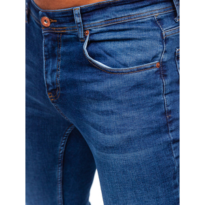 Classic <b>men</b> denim <b>trousers</b> <b>with</b> straight fit modern styling and premium fabric for business casual and everyday wear - Product Image 4