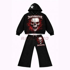 Conjunto Deportivo de Dos Piezas para Mujer, Sudadera y Pantalones Deportivos Ajustados, Traje Deportivo de Forro Polar Grueso para Invierno para Hombre, Ropa Casual de Calle - Product Image 1