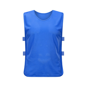 Unisex Light Blue Sleeveless Mesh Sports Vest Round Neck Breathable Polyester <b>Training</b> Jersey for Adults All Seasons - Product Image 5