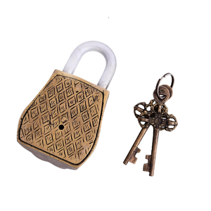 Candado de Metal con Forma de Búho Vintage, Cerradura Decorativa Antigua para Puerta, Cerradura Ornamental para Gabinete o Puerta con Llaves Decorativas - Product Image 2