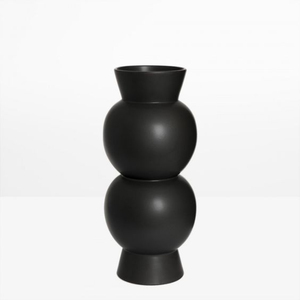 Minimalist Black Metal Tabletop Vase Handmade With Sculptural Design For Living <b>Room</b> <b>Decor</b> & <b>Aesthetic</b> Tabletop Centerpiece - Product Image 6