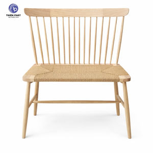 Solid Ash Wood Spindle <b>Bench</b> with Handwoven Seat Rustic Dining <b>Bench</b> <b>for</b> Kitchen & Living Room - Product Image 1