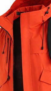Winter Outdoor Windbreaker <b>Jacket</b> Waterproof Breathable Eco-Friendly Quick Dry Hooded Stand Collar Zipper <b>Plus</b> <b>Size</b> Lightweight - Product Image 3