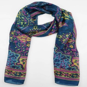 Customized Design Logo Printed Polyester Square Bandana Shawl Argyle <b>Leaf</b> Fruit Digital Print Breathable Luxury Lightweight - Product Image 1