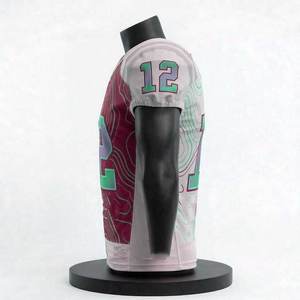Maillot de football américain personnalisé, respirant, avec logo d'équipe, vente en gros, sublimation, logo OEM imprimé, vêtements de sport d'équipe, t-shirt d'entraînement - Product Image 2