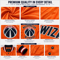 Veste universitaire personnalisée en satin blanc Chicago, inspirée du basketball, avec logo brodé, style bomber, pour hommes, vente en gros, OEM, vêtements d'équipe, sportswear, en vrac