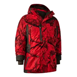 Dearhunter jaket Arktik Ram Realtree Edge jaket berburu game merah untuk pakaian berburu produsen kustom