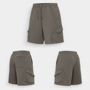 กางเกงขาสั้นเบอร์มิวด้าผู้ชายแบบลำลองเอวกลาง พิมพ์ลายด้วยความร้อน น้ำหนัก 160 กรัม มีหลายกระเป๋า เป็นมิตรกับสิ่งแวดล้อม กันยับ ติดกระดุม - Product Image 1