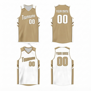 Camiseta de Baloncesto Sublimada 100% Poliéster para Hombre, Transpirable, de Secado Rápido, Cuello en V, Manga Corta, Malla, Ropa Deportiva de Equipo, Servicio OEM - Product Image 1