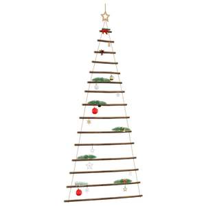 Arbre de Noël suspendu en branche naturelle de 39,4 x 82,7 pouces avec étoile en sommet, décoration festive pour les fêtes - Product Image 1