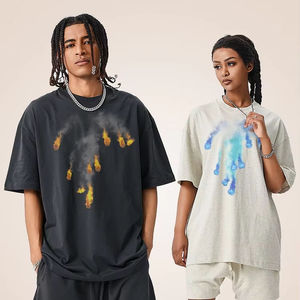 Camiseta de Algodón Orgánico Tejido con Estampado Creativo para Hombre, Manga Corta de Alta Calidad con Impresión 3D - Product Image 1
