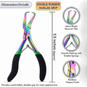 Pince à micro-perles et outil de retrait de perles en acier inoxydable multicolore pour la vente en gros - Product Image 4