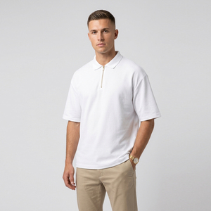 Drop Shoulder Polo <b>Shirt</b> Men Summer Street Fashion Oversize Polo <b>Shirts</b> Men's Turn Down <b>Collar</b> Drop Shoulder Polo <b>T</b> <b>Shirt</b> Mens - Product Image 1