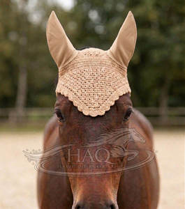 Gorro de ganchillo para caballo con orejeras, antimosquitos, insonorizado y transpirable para equitación - Product Image 5